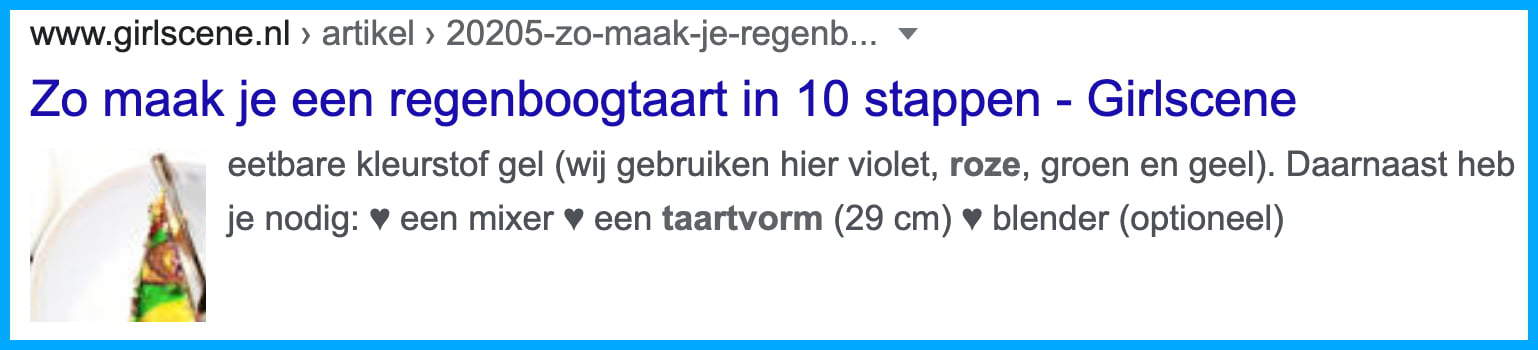 voorbeeld cijfer in title tag