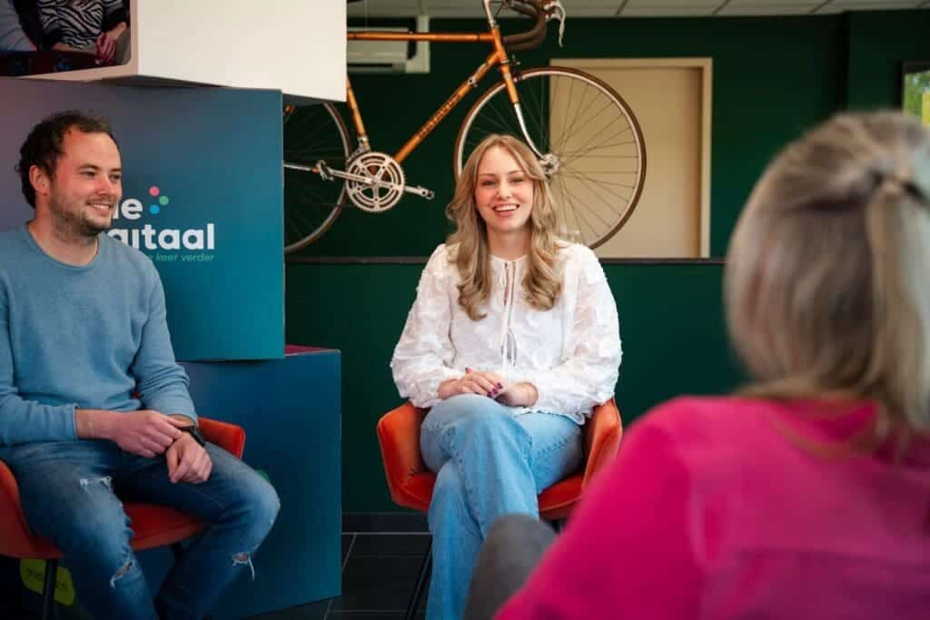 Drie digitaal Lise en Arno merkpositionering