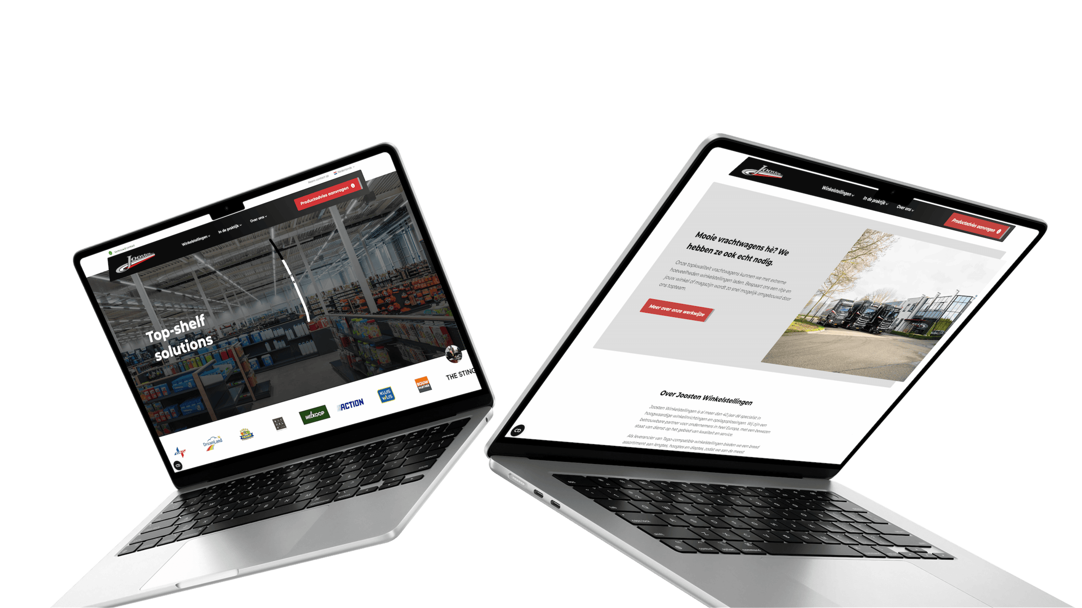 Joosten Winkelstellingen Asten website op desktop