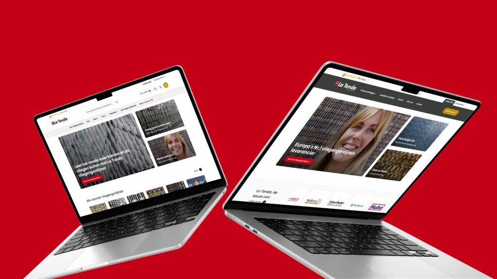 La Tenda website laptop mockup