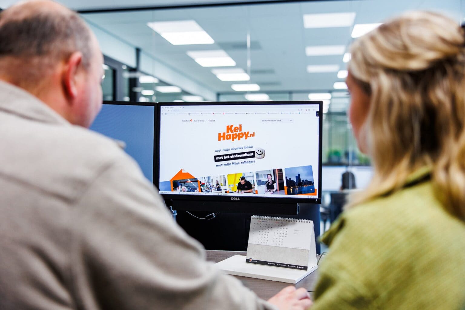 Keihappy website bij Jetstone op kantoor